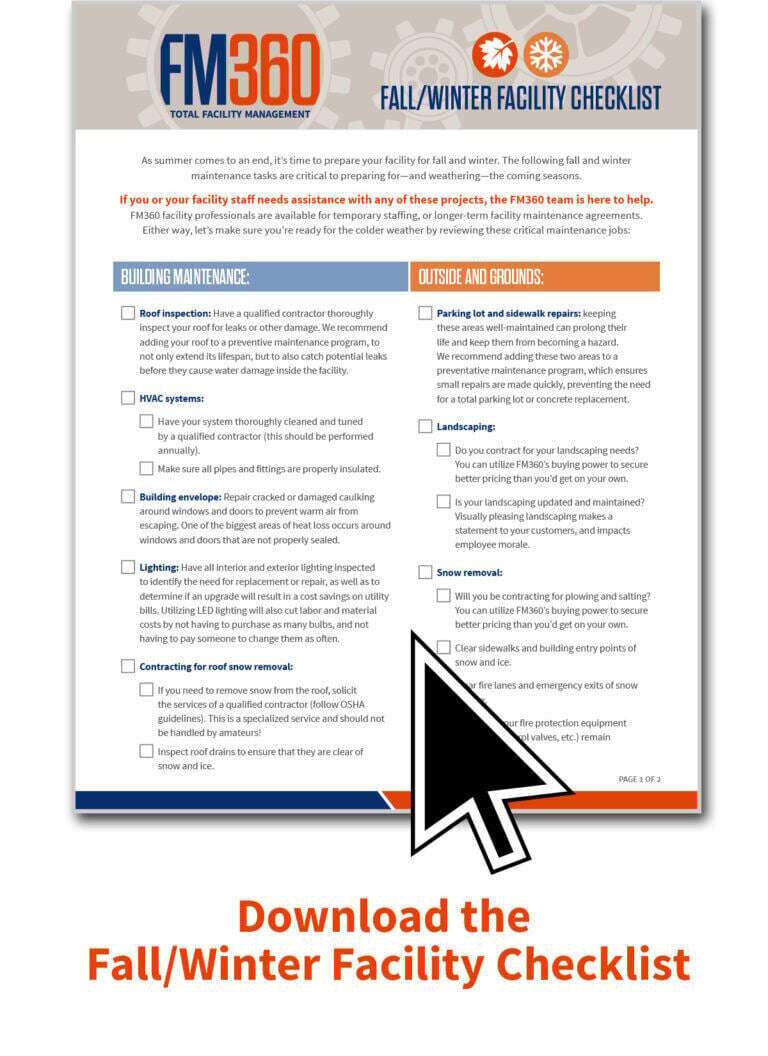 Winter Maintenance Checklist Worksheet.pdf FM360 Fall / Winter Facility Checklist | Blog | Rudolph Libbe Group