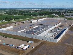 Construction is well under way for First Solar's new manufacturing facility in Lake Township